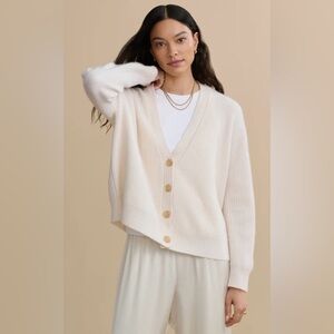 NWOT Jenni Kayne Cropped Cashmere Cocoon Cardigan Ivory
